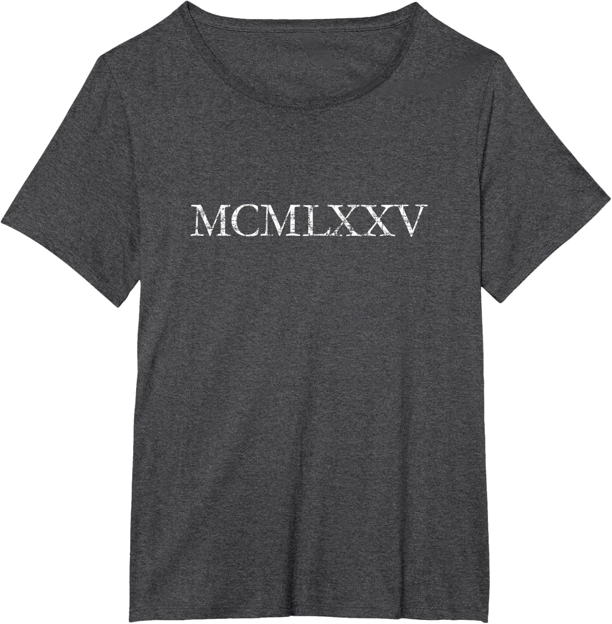 MCMLXXV Year 1975 (Vintage White) 51 Birthday Gift T-Shirt - Dark Heather Grey