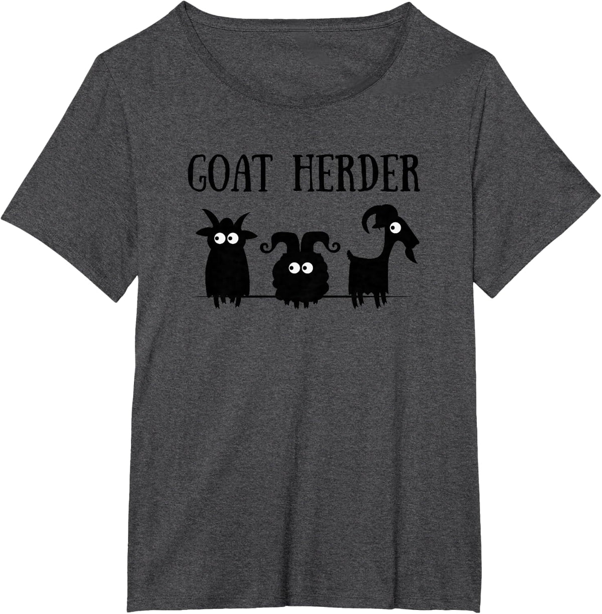 Goat Herder T-Shirt for Introverts Funny Goat Tees Gift for Women Men Farm Animal Lovers - Dark Heather Grey