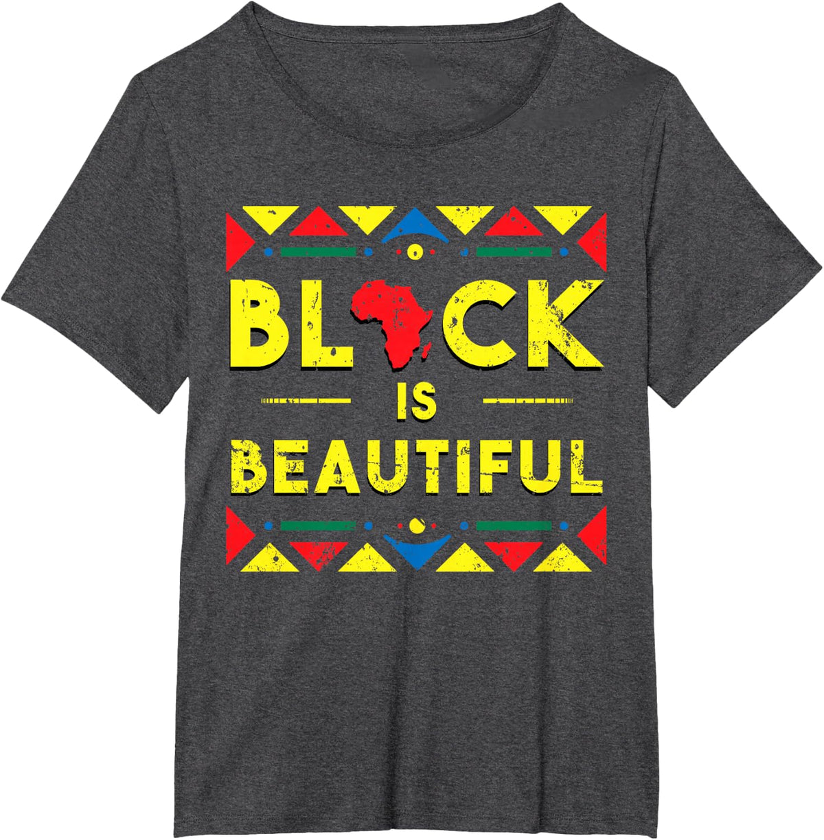 Black History Shirt Black is Beautiful African Colour Gift T-Shirt - Dark Heather Grey
