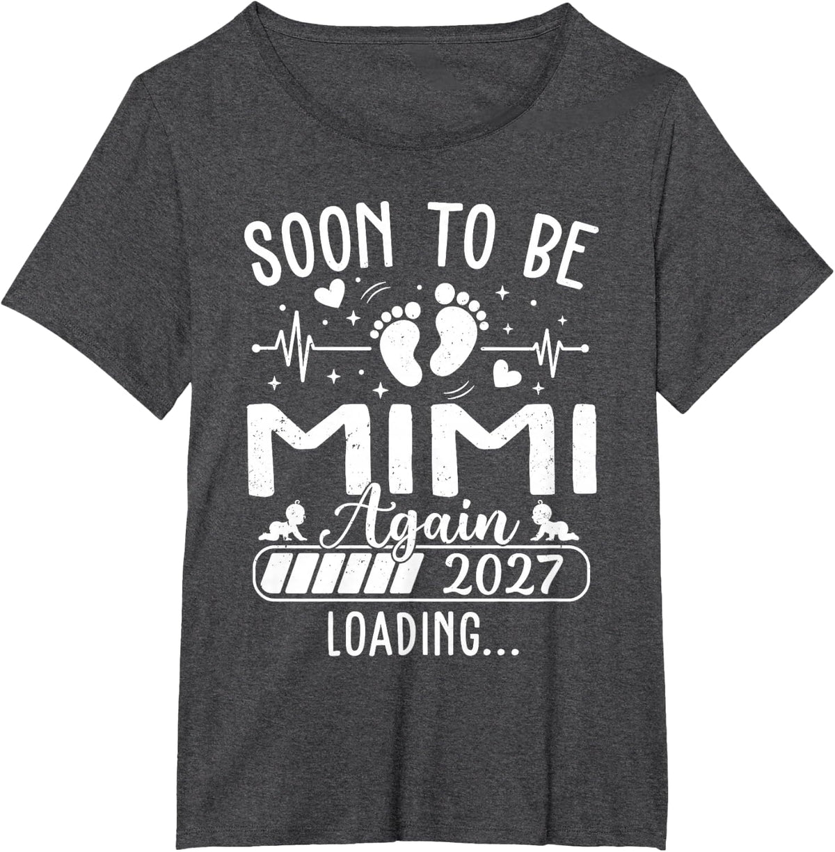 Soon to Be Mimi Again 2027 Loading T-Shirt - Dark Heather Grey