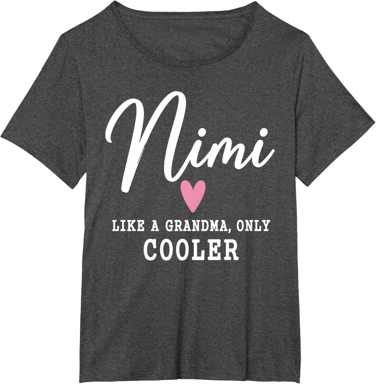 Mimi Art for Grandma Nana from Grandson Granddaughter Mimi T-Shirt - Dark Heather Grey