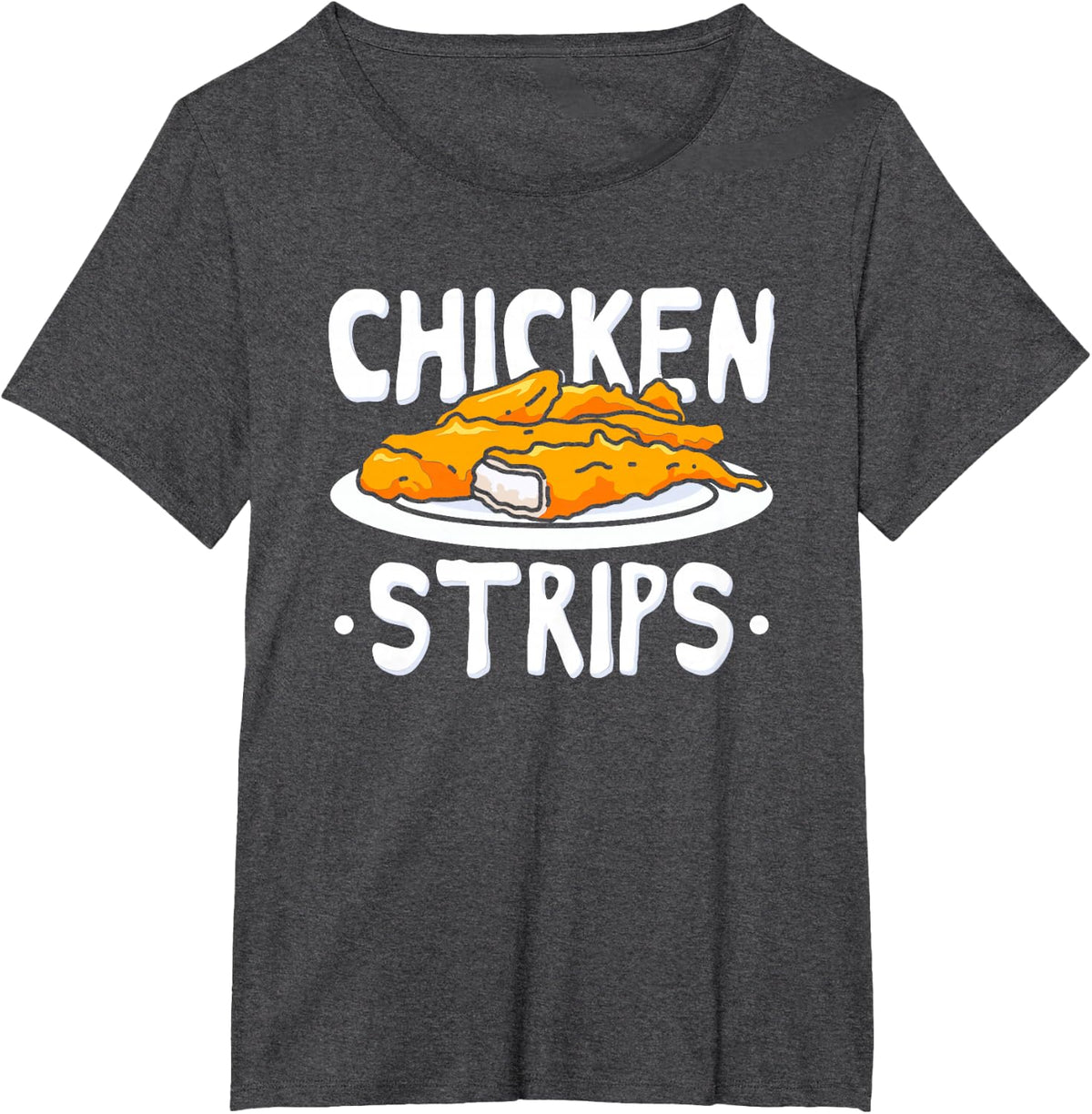 Chicken Strips Fried Chicken T-Shirt - Dark Heather Grey