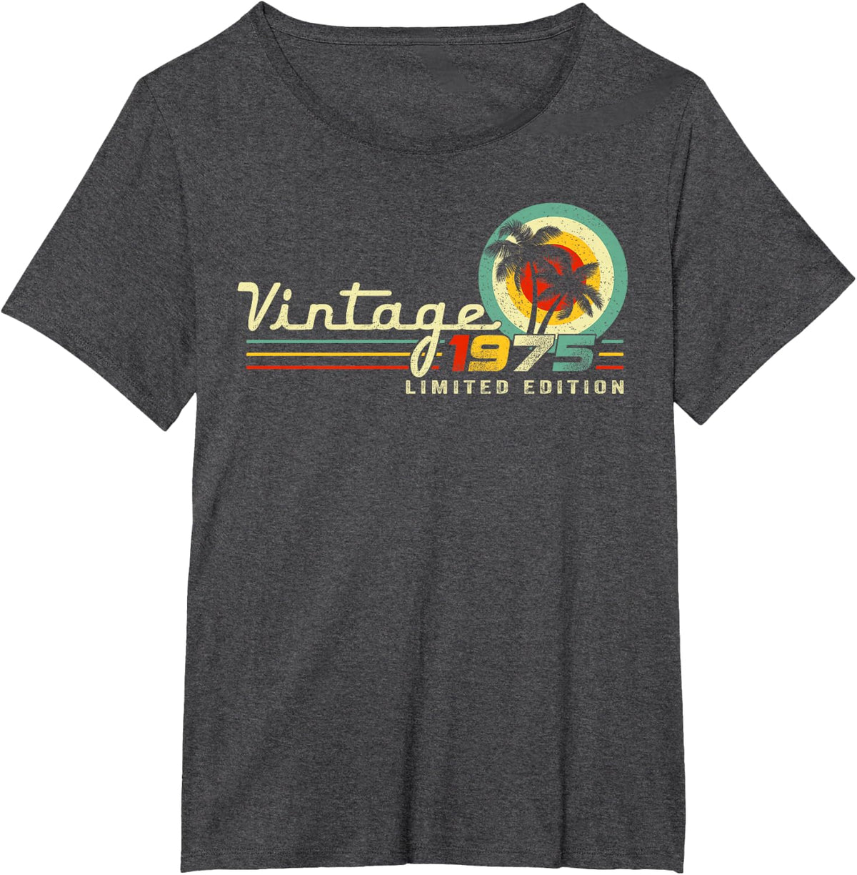 1975 Limited Edition Vintage 51st Birthday T-Shirt - Dark Heather Grey