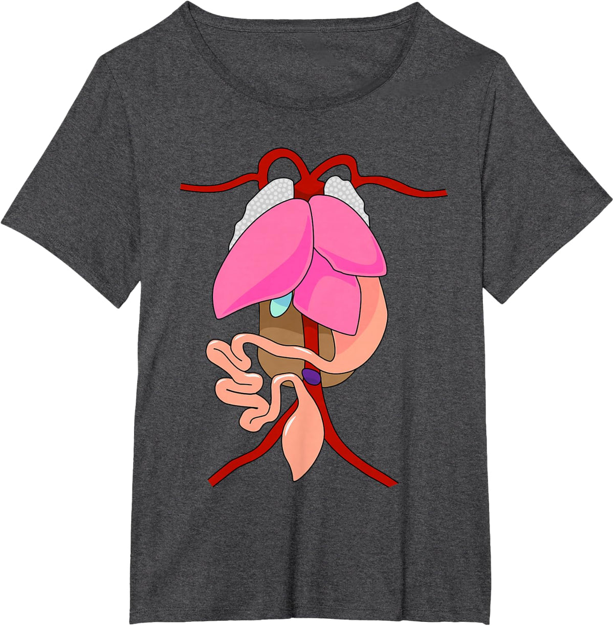 Frog Dissection Anatomy T-shirt T-Shirt - Dark Heather Grey