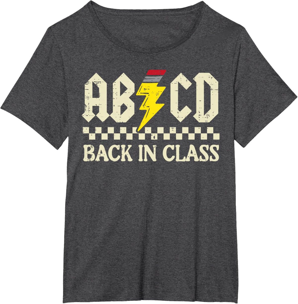 Teacher Abdc Back In Class Retro School Groovy Men Women T-Shirt - Dark Heather Grey