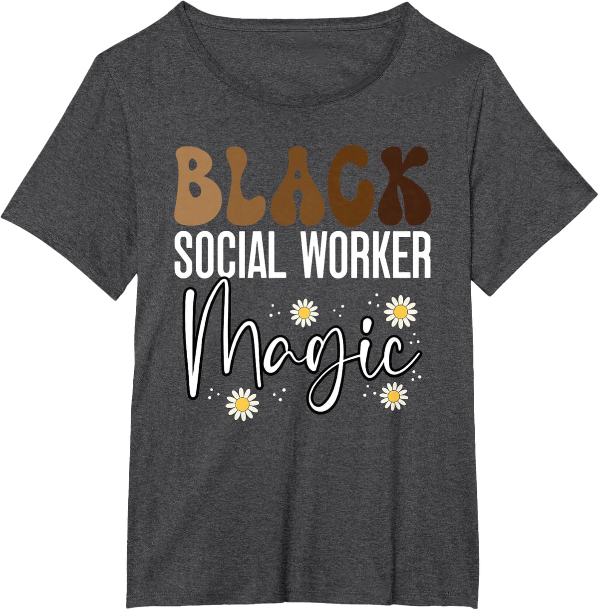 Black Social Worker African American Black History Month T-Shirt - Dark Heather Grey