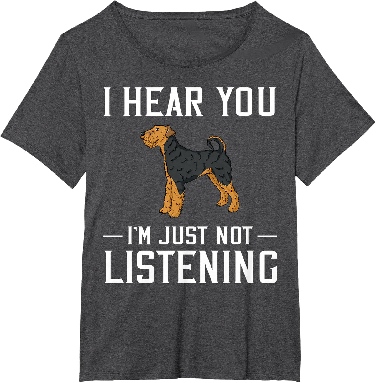 Airedale Terrier Dog Puppy Owner Lover T-Shirt - Dark Heather Grey