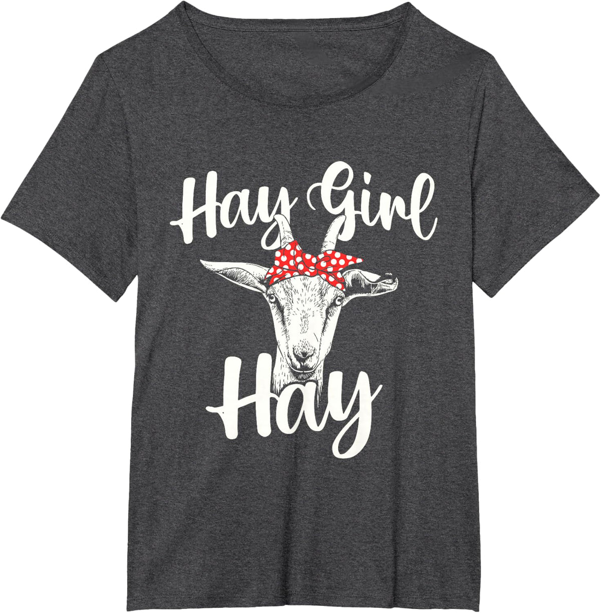 Hay Girl Hay - Goat Whisperer Farm Animal Rancher Farmer T-Shirt - Dark Heather Grey