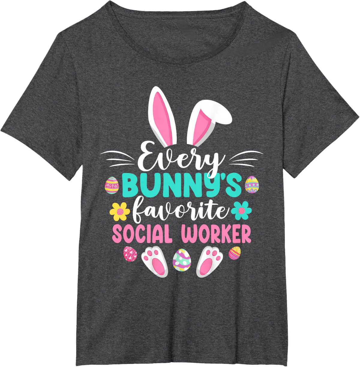 Every Bunny's Favorite Social Worker Shirt Funny Easter Day T-Shirt - Dark Heather Grey
