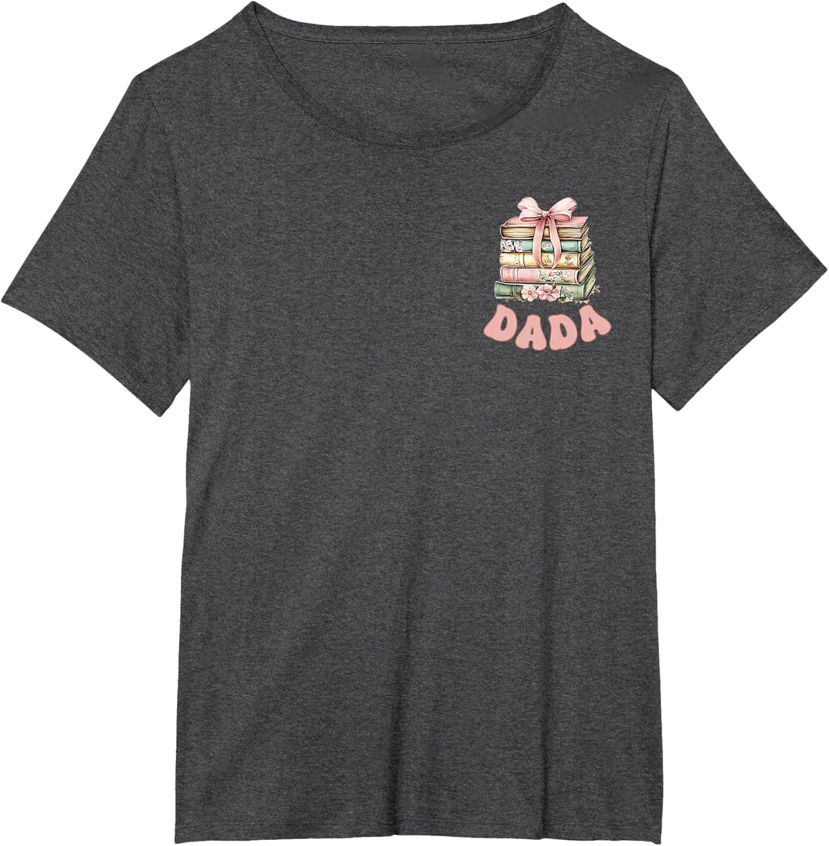 Dada Book First Chapter Birthday Family Matching Party T-Shirt - Dark Heather Grey