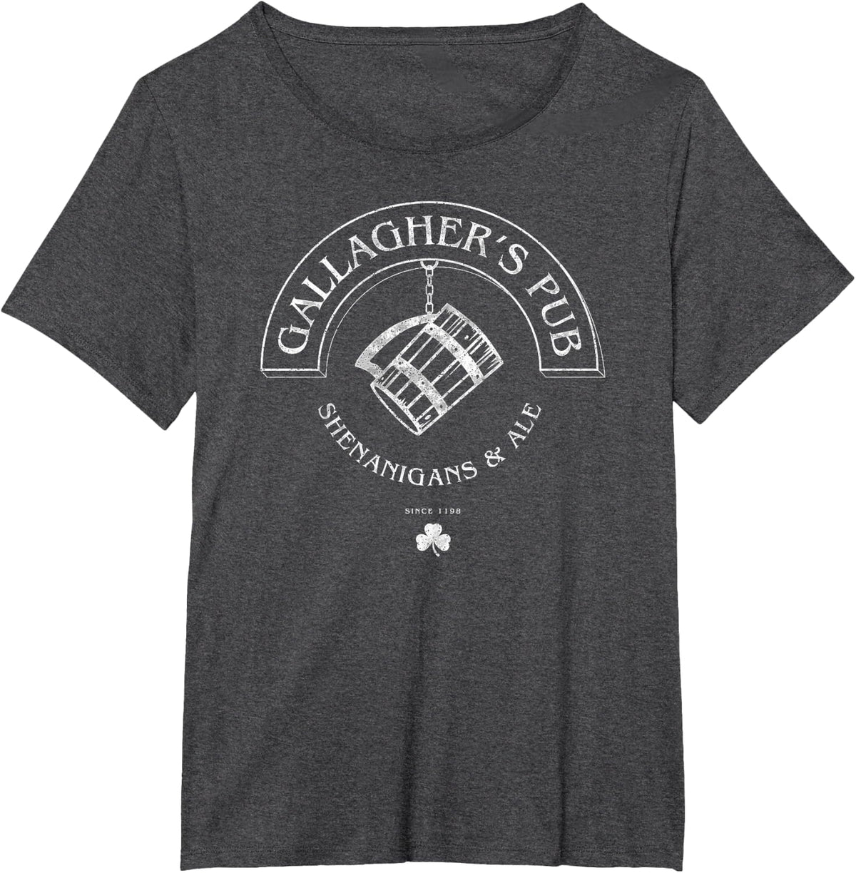 St Patricks Day Irish Pub Shirt Gallaghers Pub Shenanigans T-Shirt - Dark Heather Grey