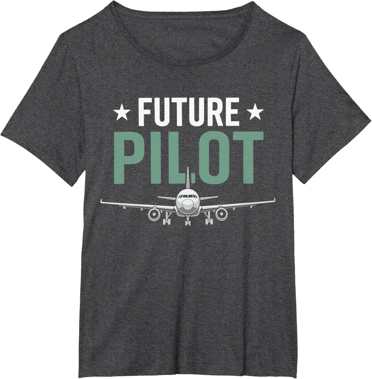 Future Pilot Flight School Kids T-Shirt - Dark Heather Grey