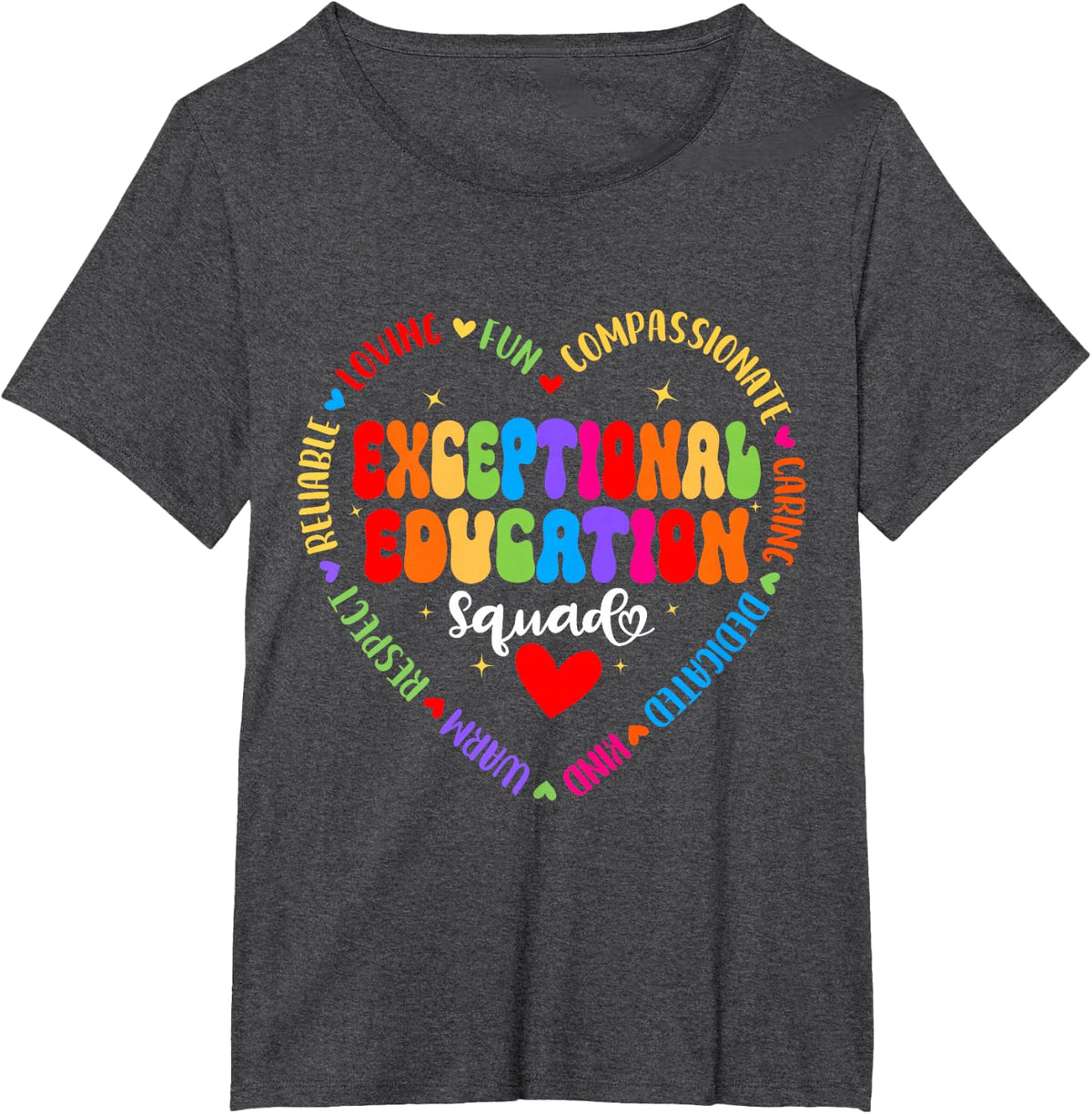 Exceptional Education Squad Special Education Teacher Autism T-Shirt - Dark Heather Grey