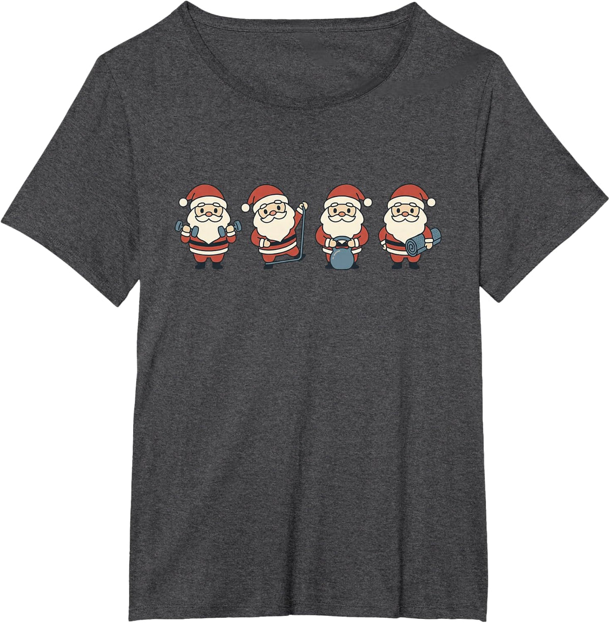 Physical Therapist Therapy Christmas Santa T-Shirt - Dark Heather Grey