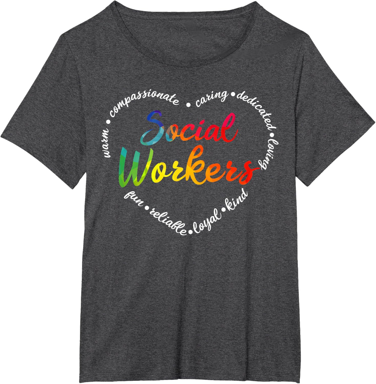 Social Worker Social Work Caseworker Public Servant Themed T-Shirt - Dark Heather Grey