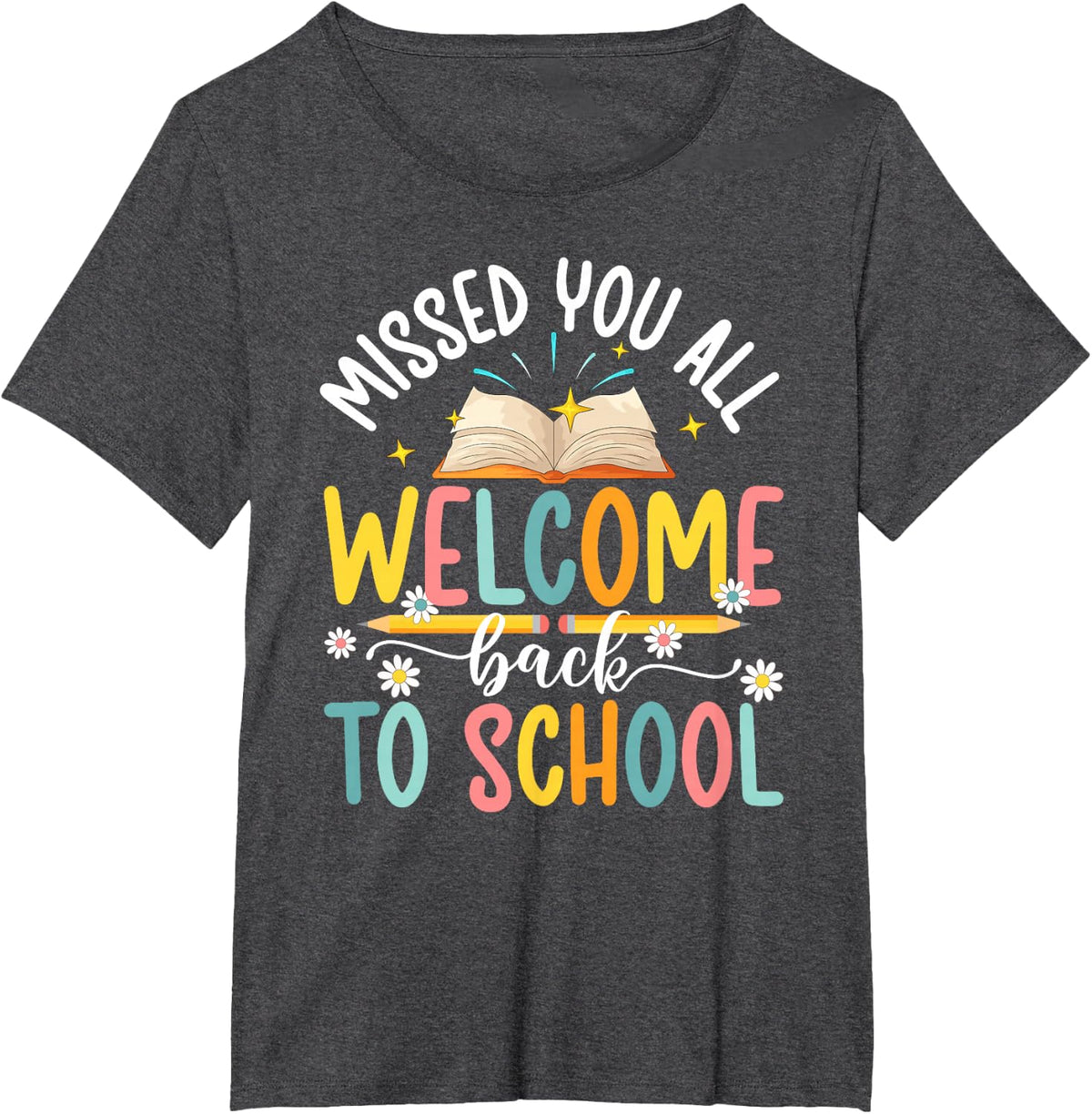 Welcome Back to School Librarian First Day of School T-Shirt - Dark Heather Grey