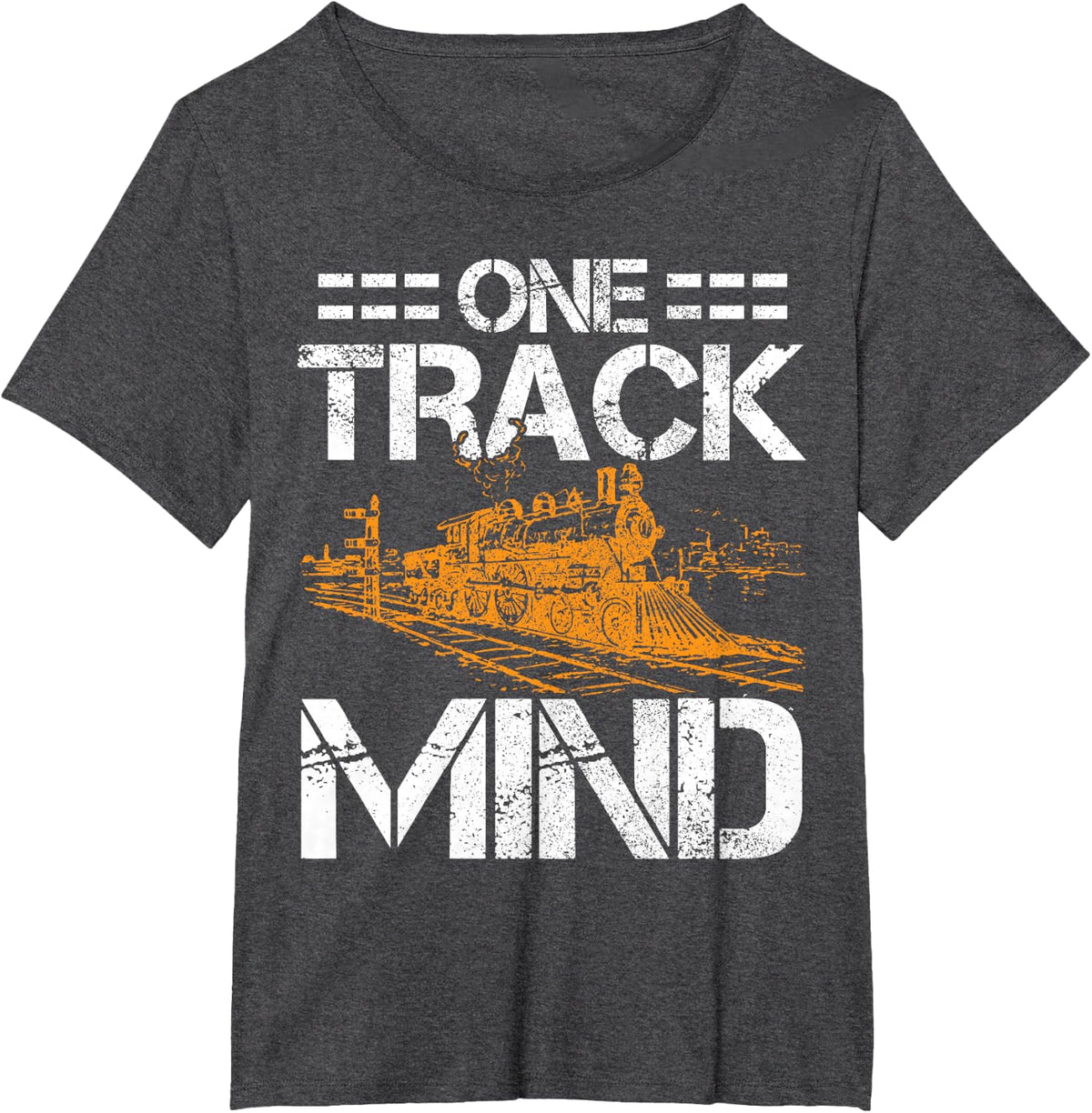 Train Locomotive Model Railway Lover T-Shirt - Dark Heather Grey