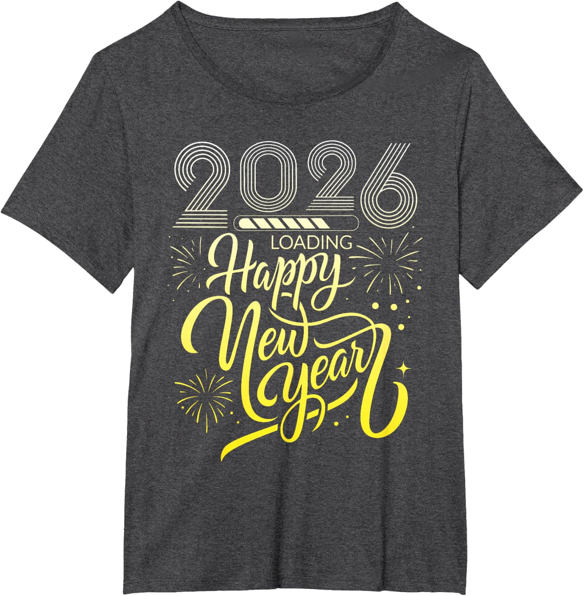 Happy New Year Party 2026 Family Matching Men Women T-Shirt - Dark Heather Grey