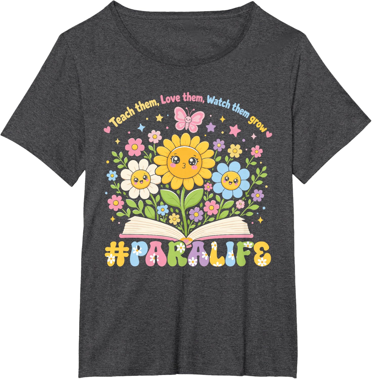 Inspirational para Paraprofessional Teacher Back to School T-Shirt - Dark Heather Grey