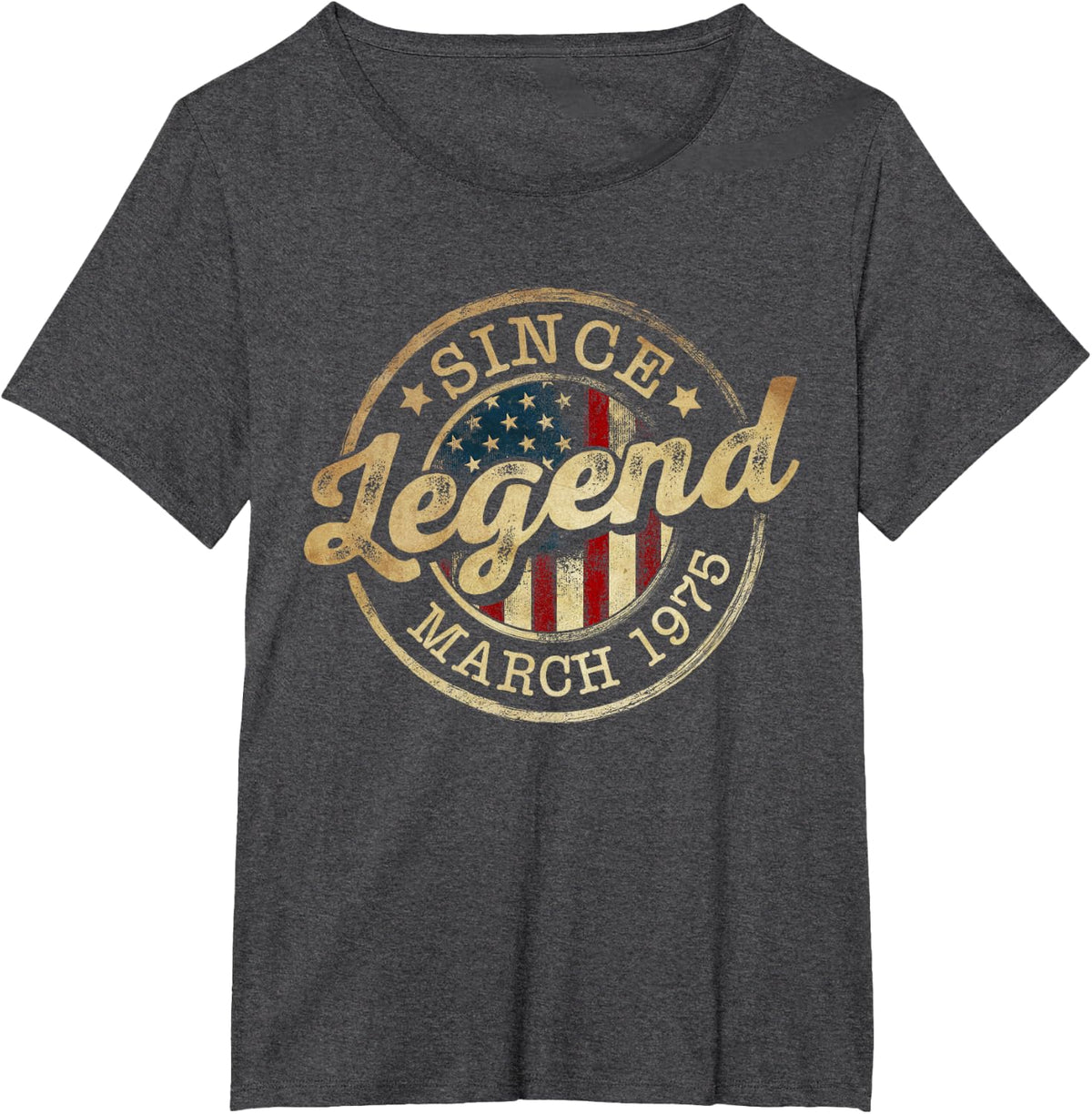 Legend Since March 1975 Vintage 51st Birthday Classic T-Shirt - Dark Heather Grey