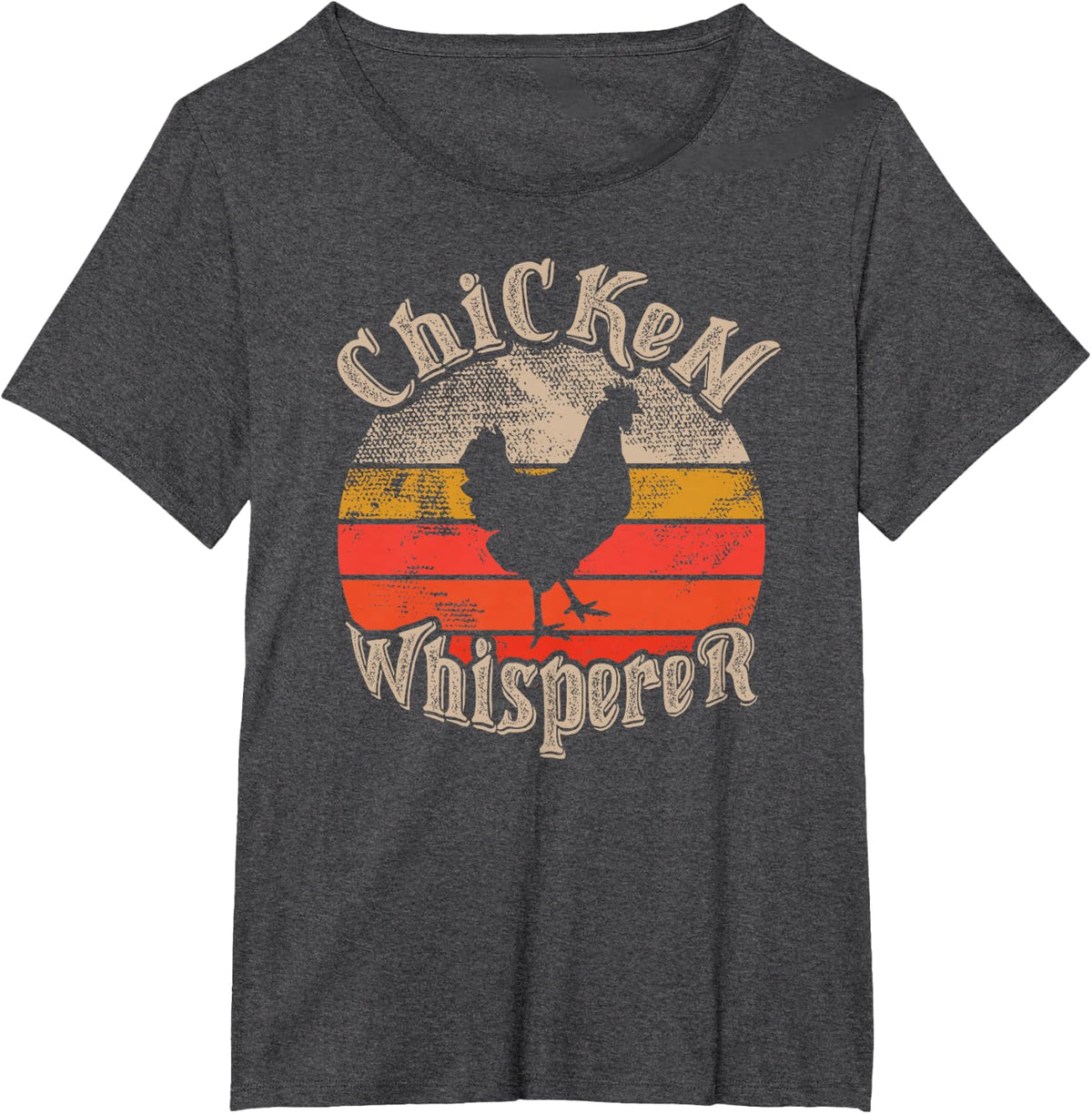 Chicken Whisperer Funny lovers theme vintage sunset cute T-Shirt - Dark Heather Grey