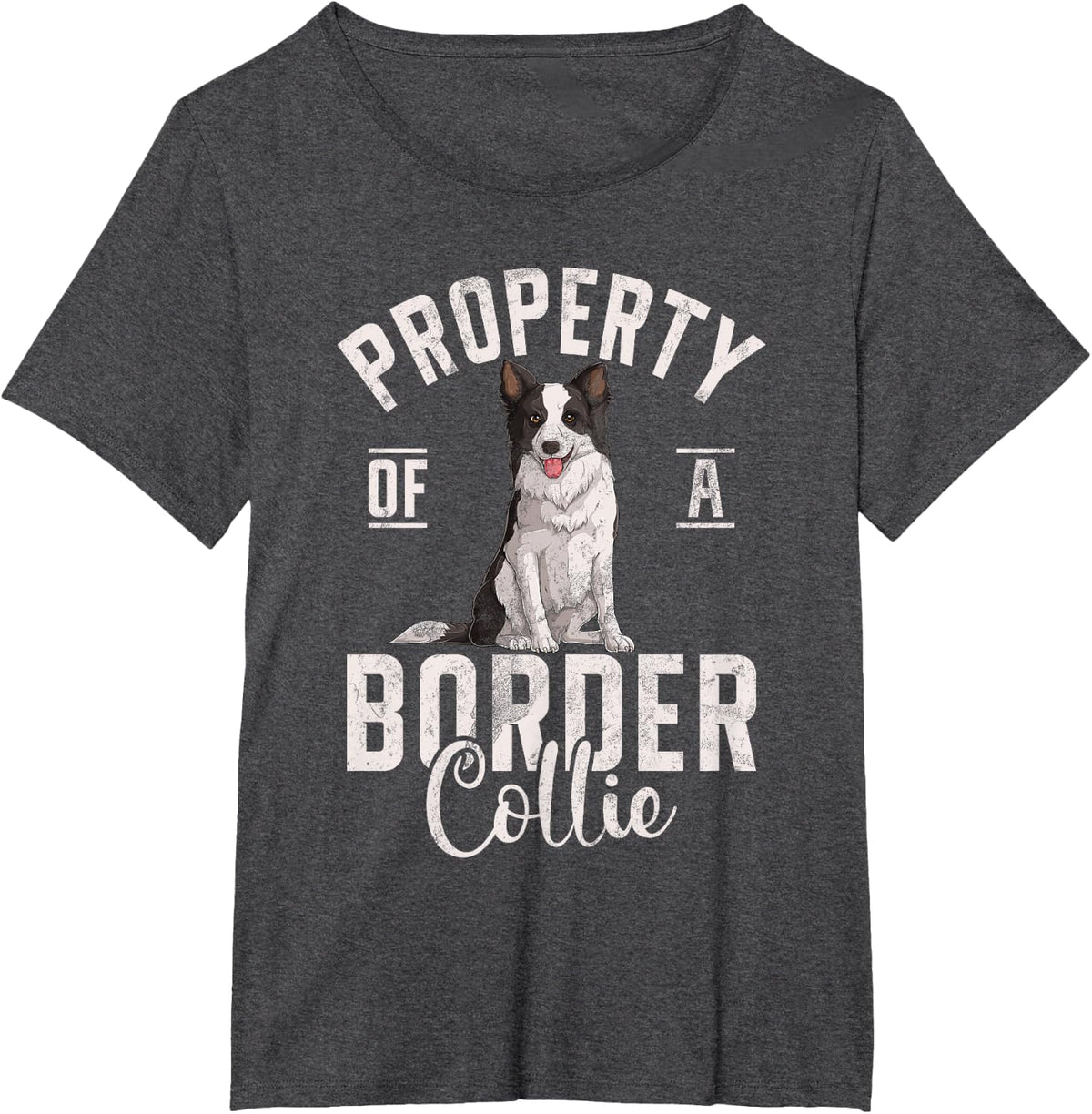 Property of a Border Collie T-Shirt - Dark Heather Grey