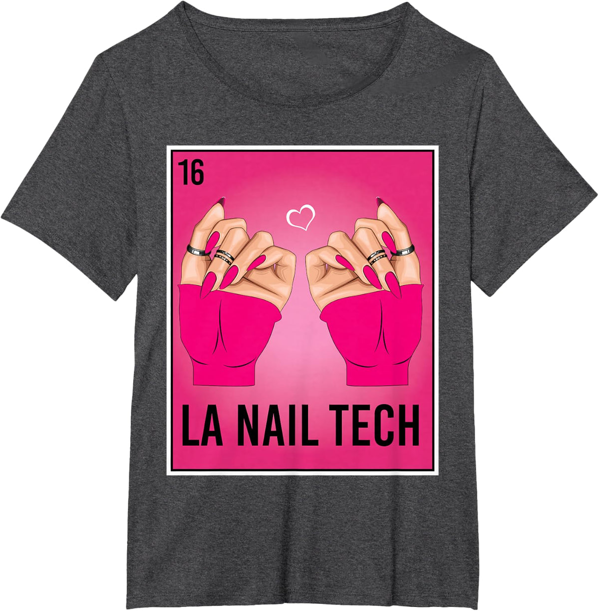 La Nail Tech Card Lottery Nail Tech T-Shirt - Dark Heather Grey