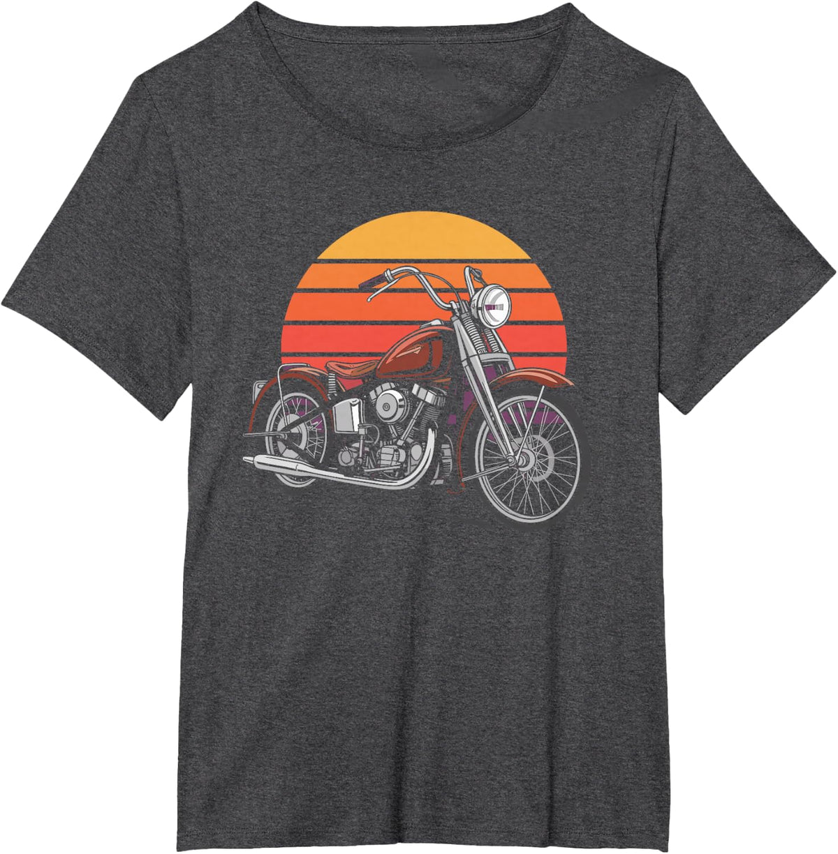 Bold Cruiser Bike with Sunset Graphic T-Shirt - Dark Heather Grey