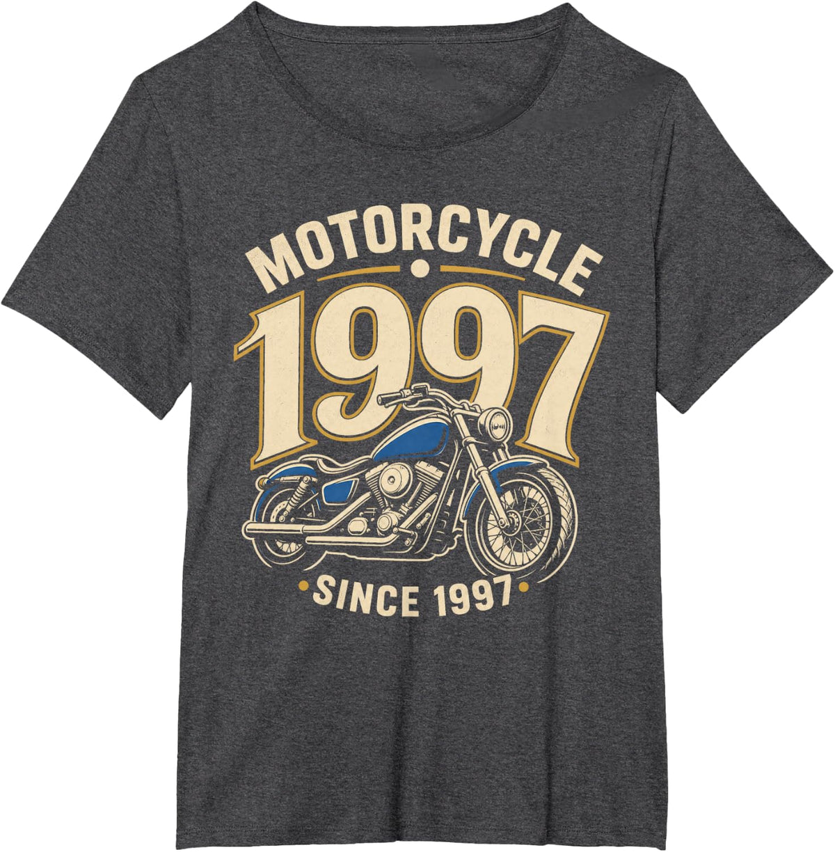 Motorcycle 1997 Since 1997 Biker T-Shirt - Dark Heather Grey