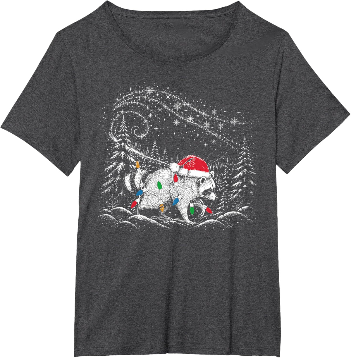 Christmas Jimothy Raccoon It's Okay to Be Different Autism T-Shirt - Dark Heather Grey