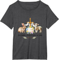 Silly Bunny Easter Is About the Lamb Christian Cross flower T-Shirt - Dark Heather Grey