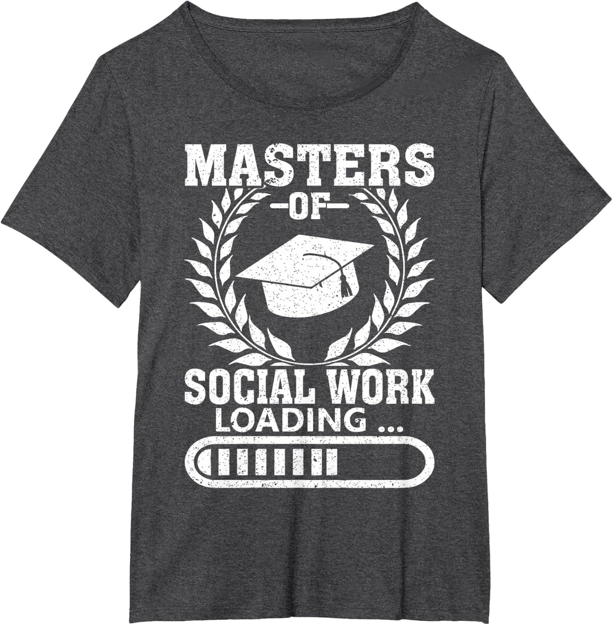 Masters Of Social Work MSW Graduation Future Social Worker T-Shirt - Dark Heather Grey