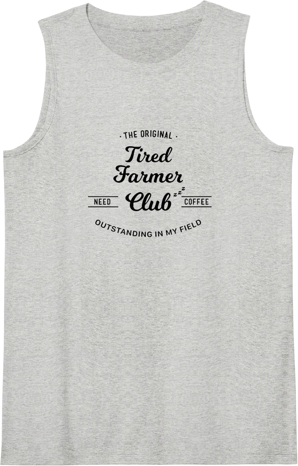 Funny Farming Sleeveless Tank Top - Heather Grey