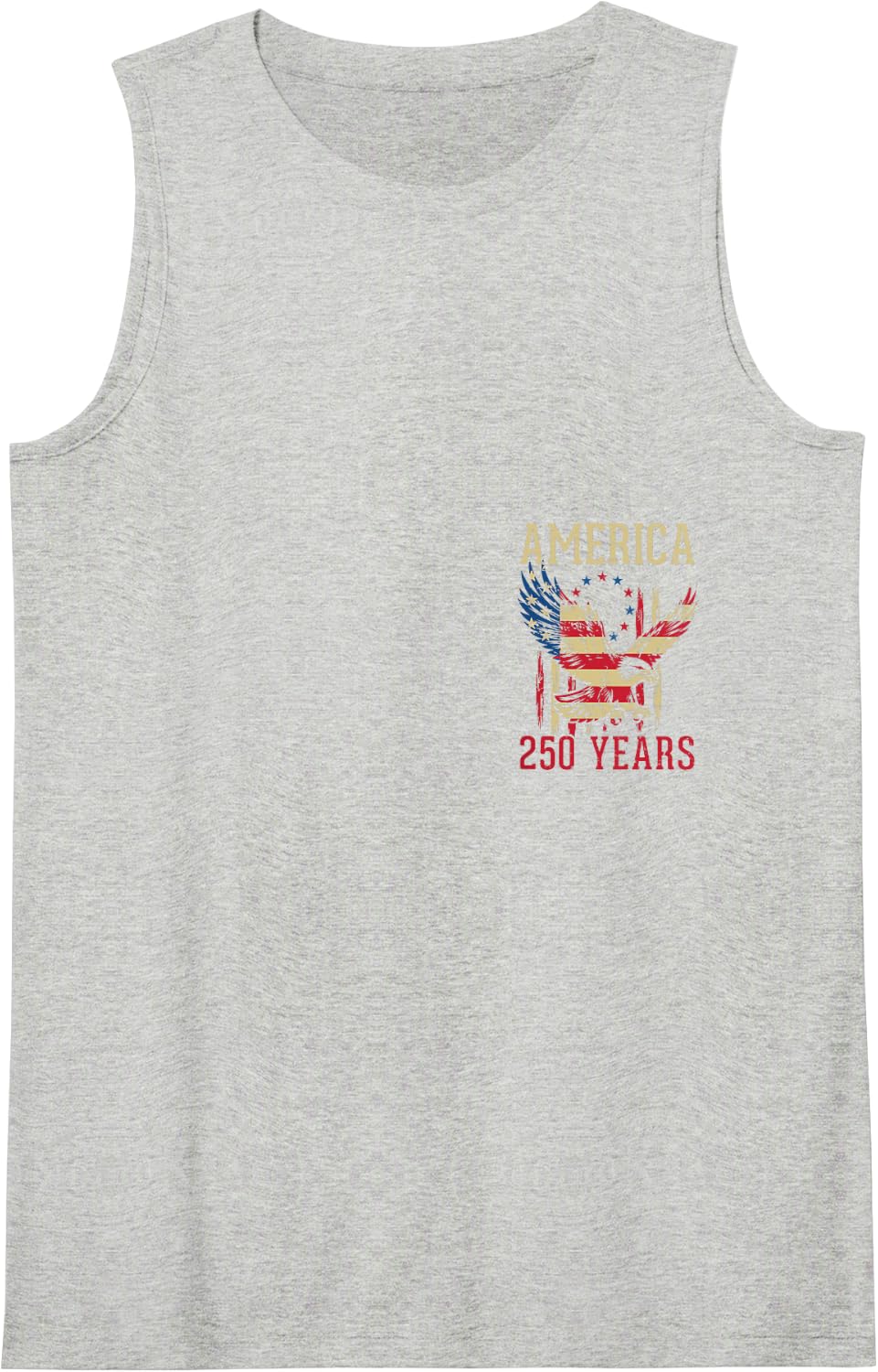 250 Years American 250th Anniversary 1776 4th July 2 Sided Tank Top - Heather Grey
