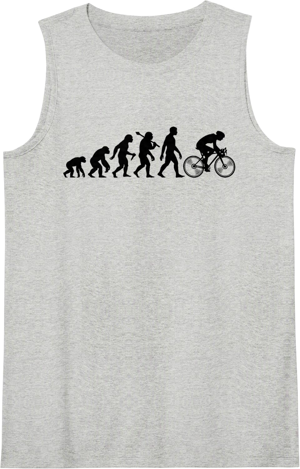 Cyclist Evolution for Mountain Bikers with MTB Bicycle Sleeveless Tank Top - Heather Grey