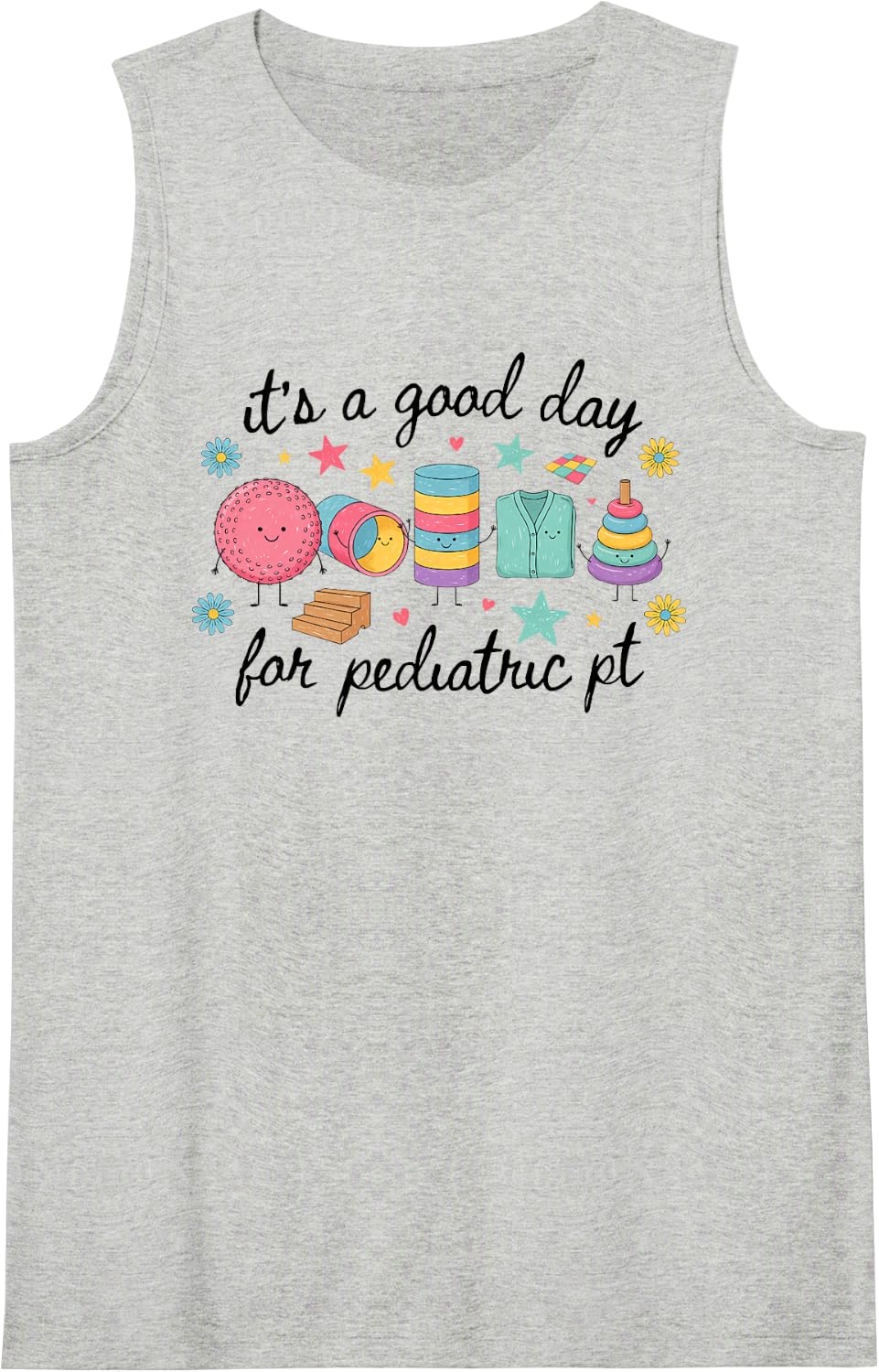 Pediatric Physical Therapy Therapist Kids Physiotherapy Sleeveless Tank Top - Heather Grey