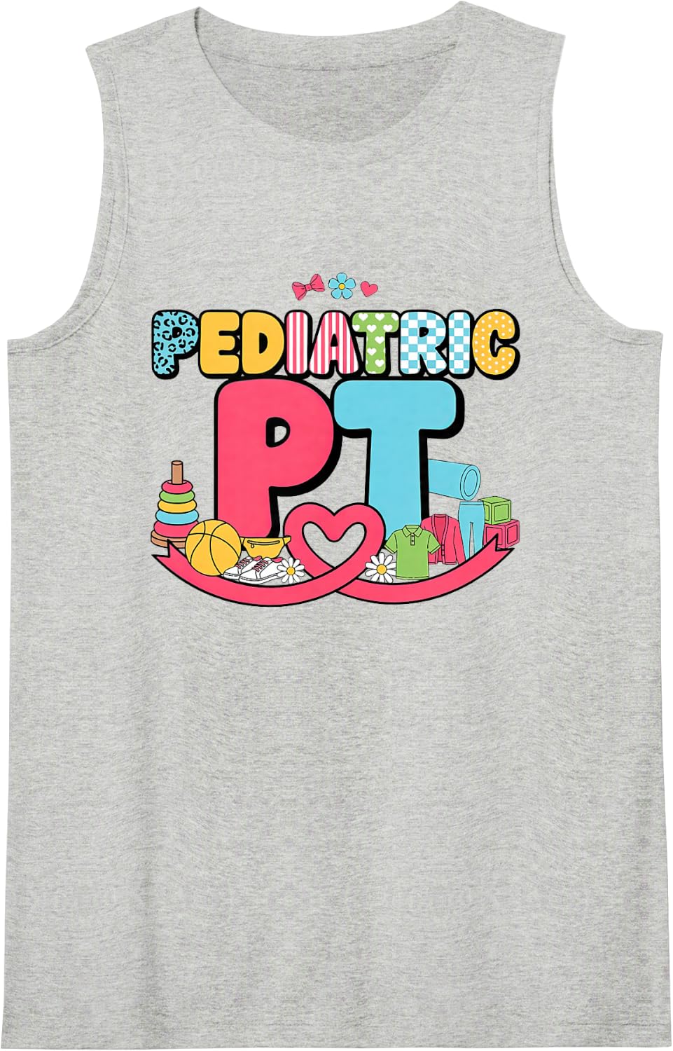 Pediatric Physical Therapy Paediatric Physiotherapist Sleeveless Tank Top - Heather Grey