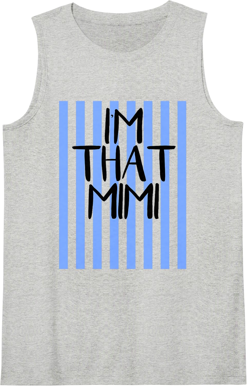 Funny I'm that Mimi Graphic Stripes for Women Men Tank Top - Heather Grey