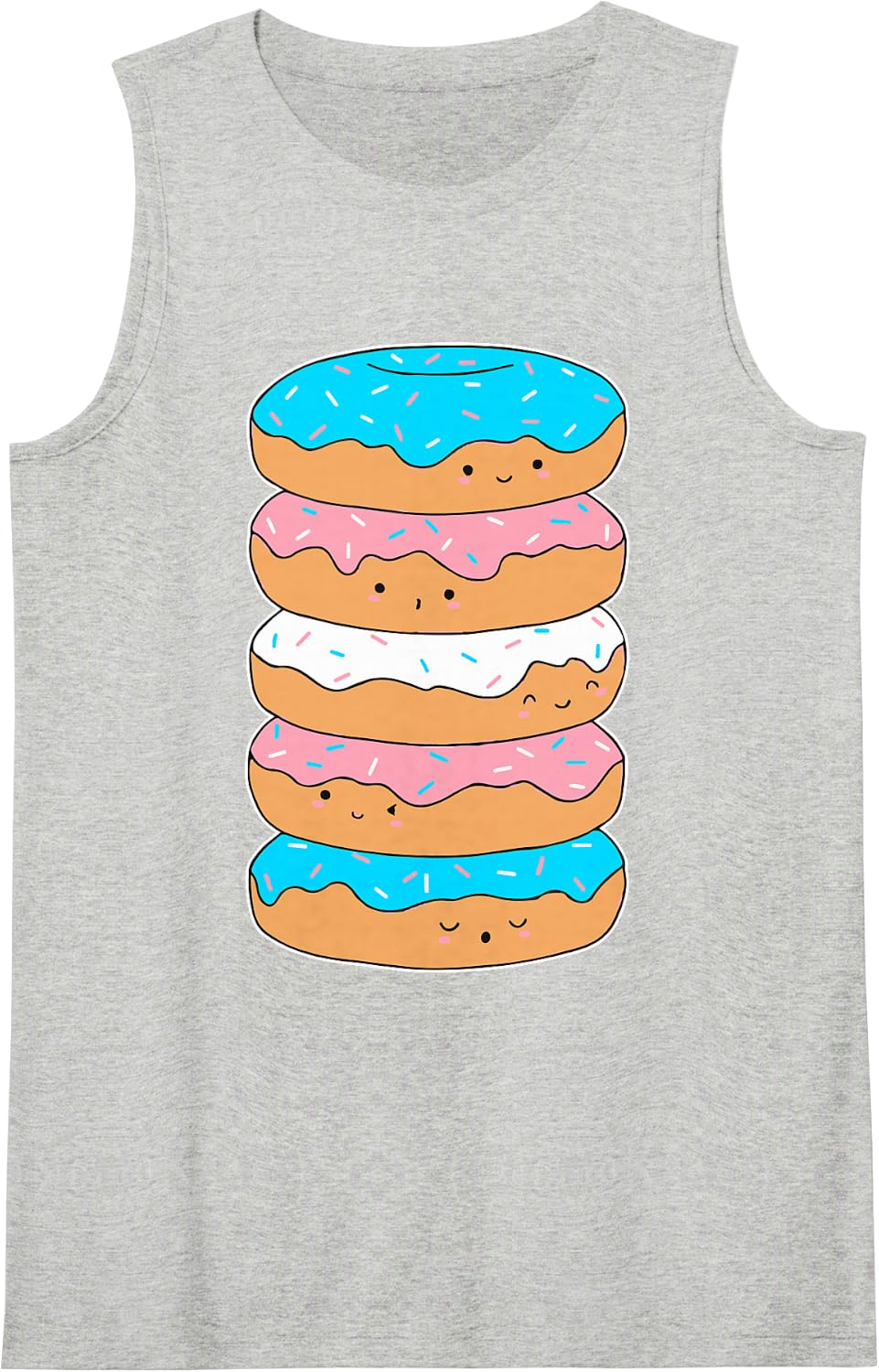 Trans Donuts LGBT Transgender Pride Month Funny Parade Sleeveless Tank Top - Heather Grey