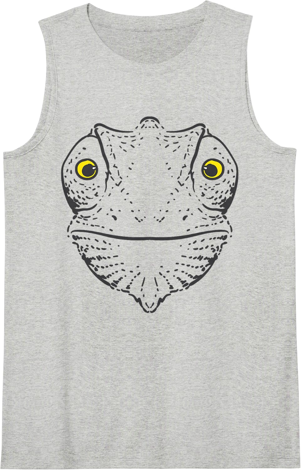 Chameleon Face Funny Lazy DIY Costume Easy Halloween 2019 Sleeveless Tank Top - Heather Grey