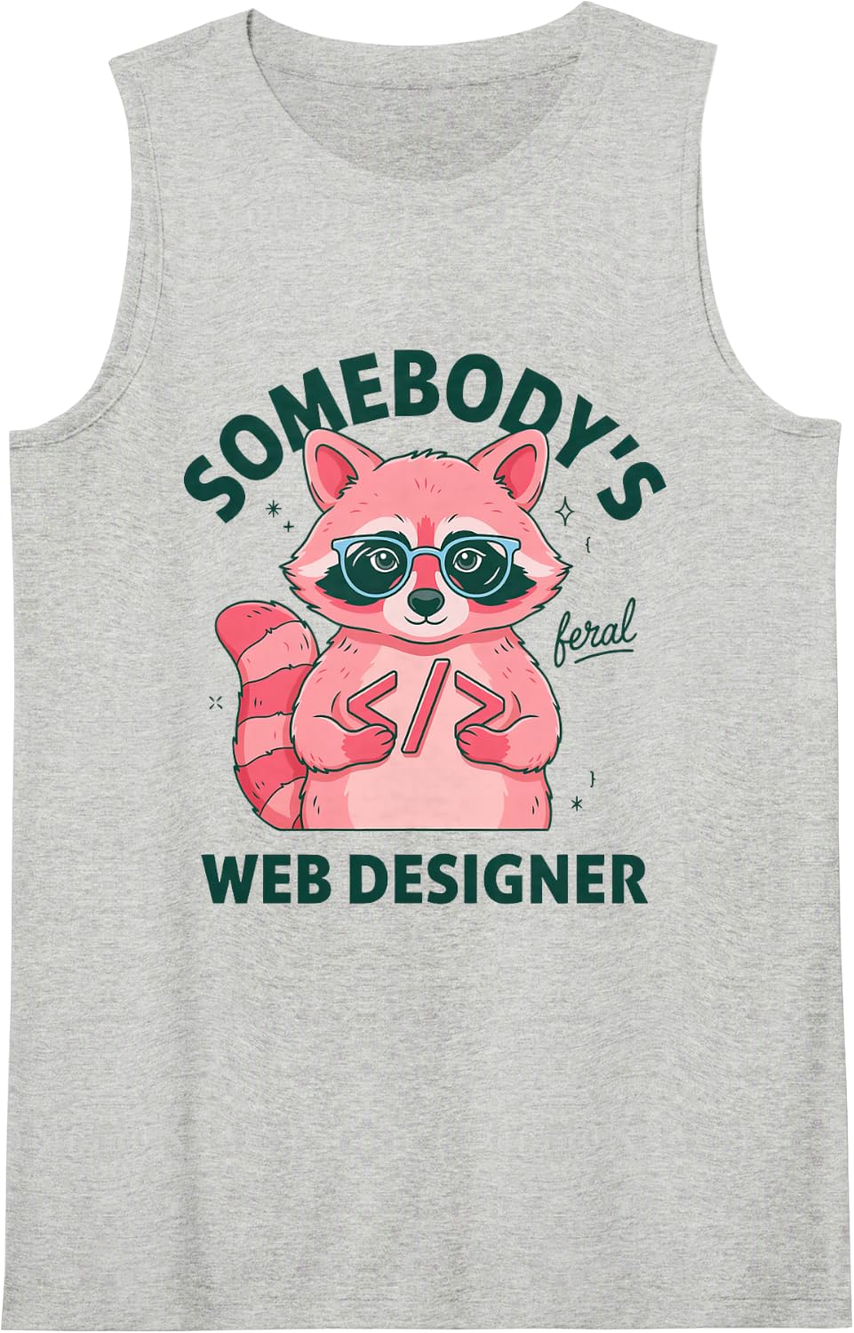 Web Designer Website Developer Digital UI UX Design Sleeveless Tank Top - Heather Grey
