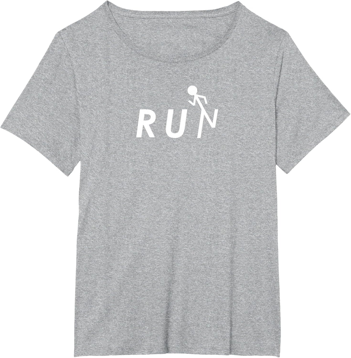 Run Stick Figur Runner Running Funny 5k Runners Marathon T-Shirt - Heather Grey