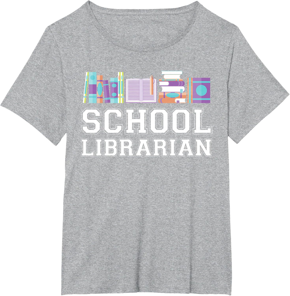 Funny Elementary And Middle School Librarian T-Shirt - Heather Grey
