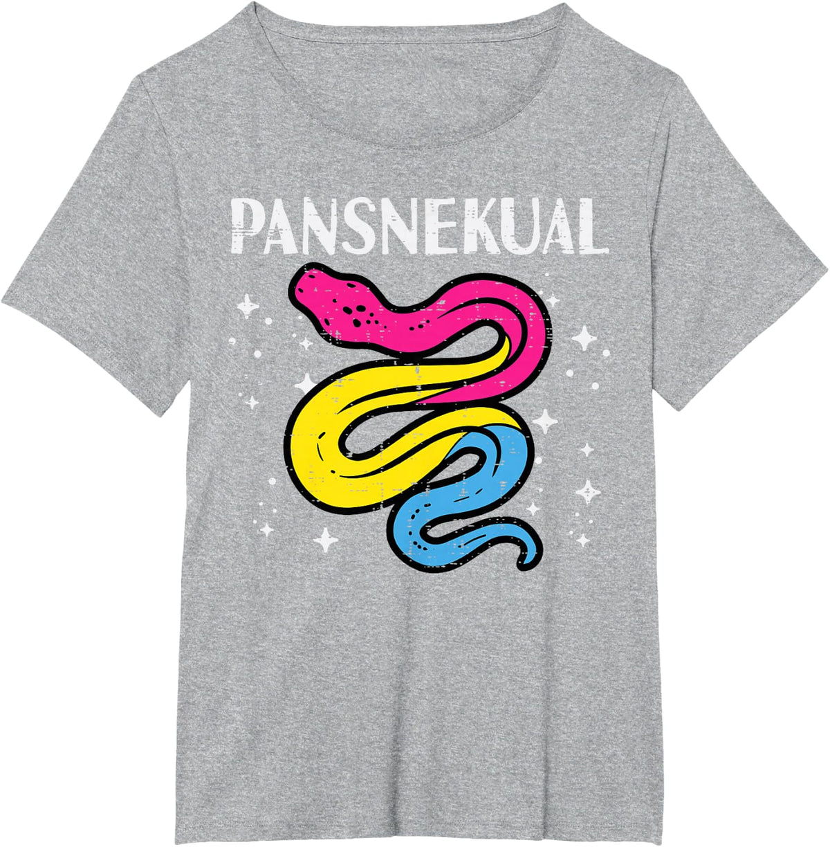 Pansexual Snake Pansnekual Pan Pride Flag Lgbt Men Women Kid T-Shirt - Heather Grey