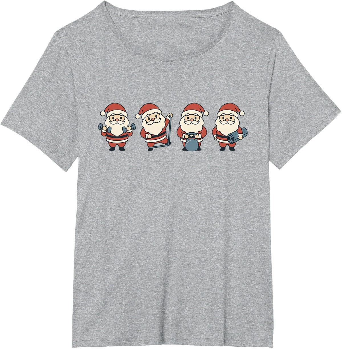 Physical Therapist Therapy Christmas Santa T-Shirt - Heather Grey