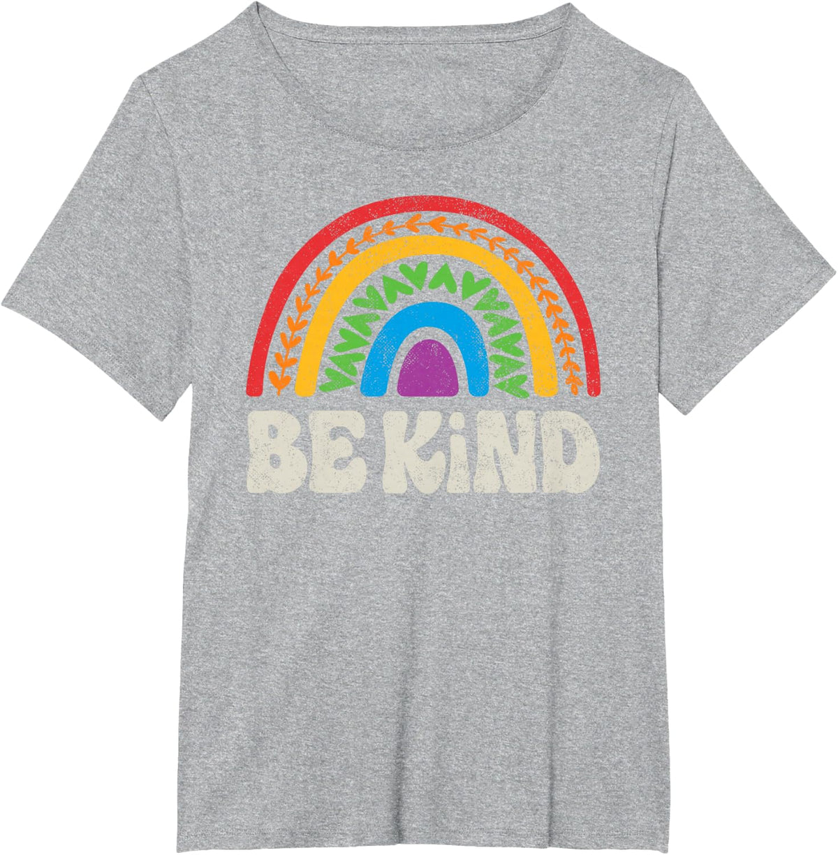 LGBTQ Be Kind Gay Pride LGBT Ally Rainbow Flag Retro Vintage T-Shirt - Heather Grey