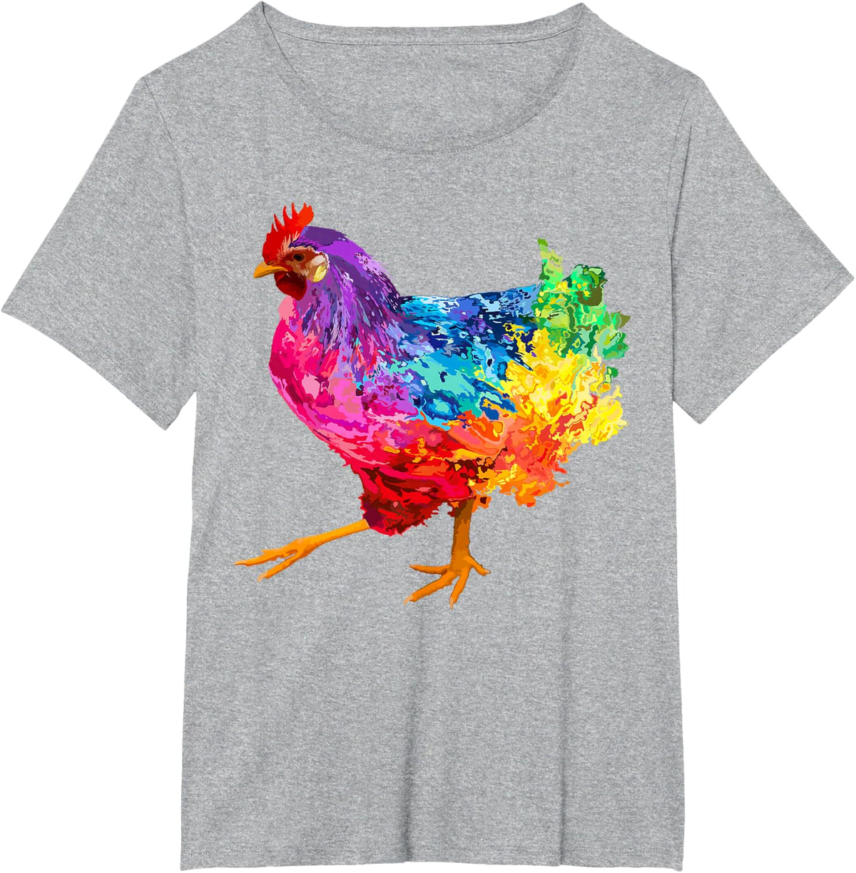 Chicken Lover Gifts Chicken Womens Colorful Cool Hen Mens T-Shirt - Heather Grey
