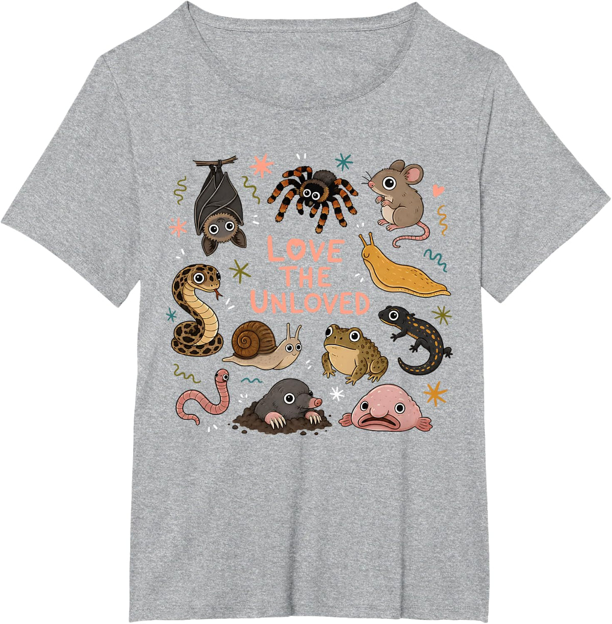 Love The Unloved Bugs Insect Entomology Entomologist Science T-Shirt - Heather Grey
