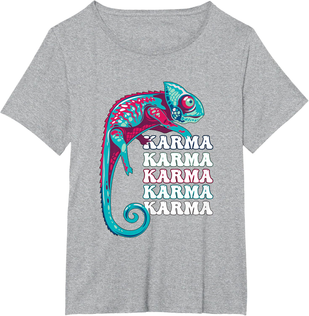 Humorous Chameleon lover Gifts and more Karma Chameleon T-Shirt - Heather Grey