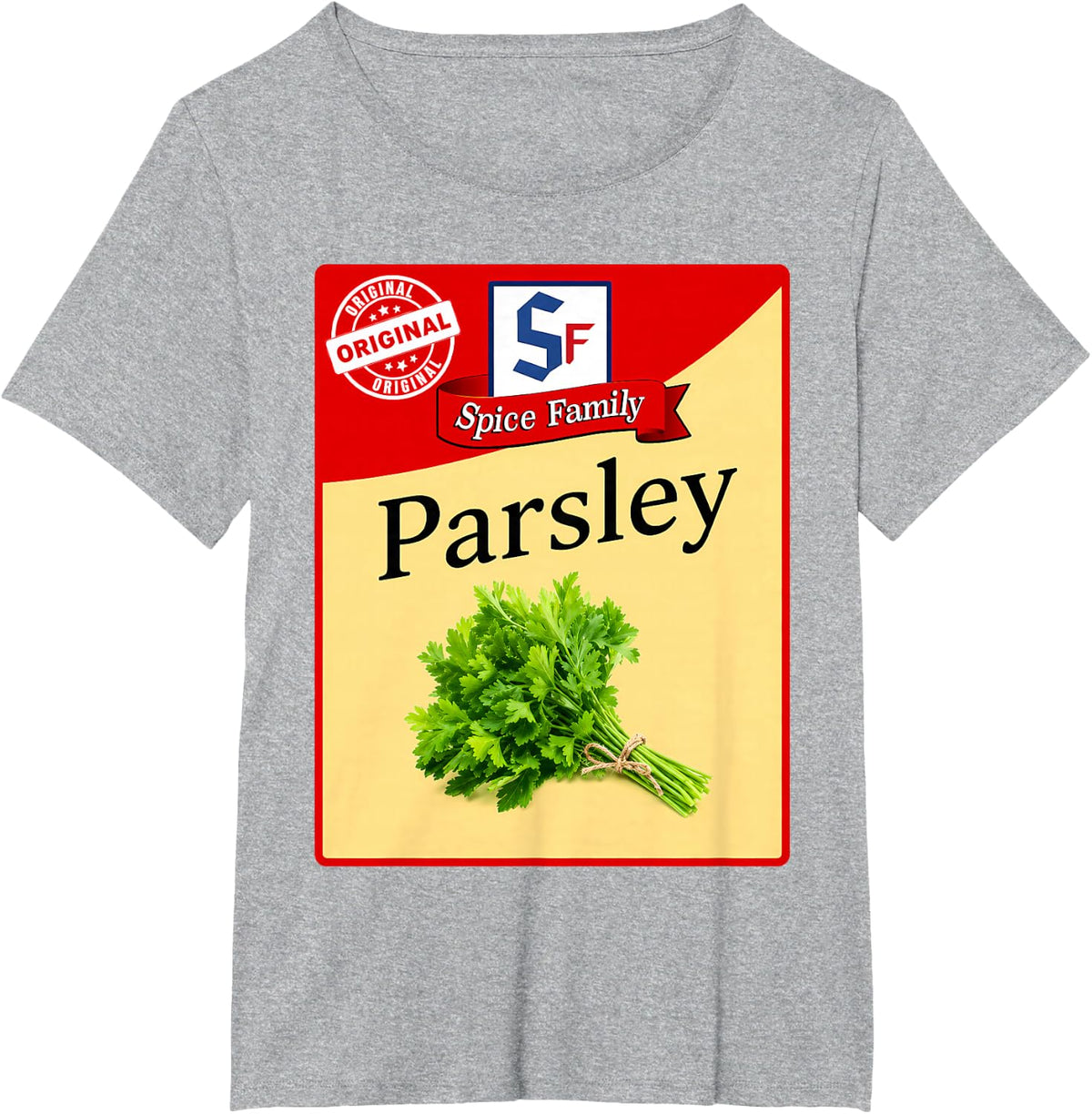 Parsley Spice Family Condiment Family Matching Costume T-Shirt - Heather Grey